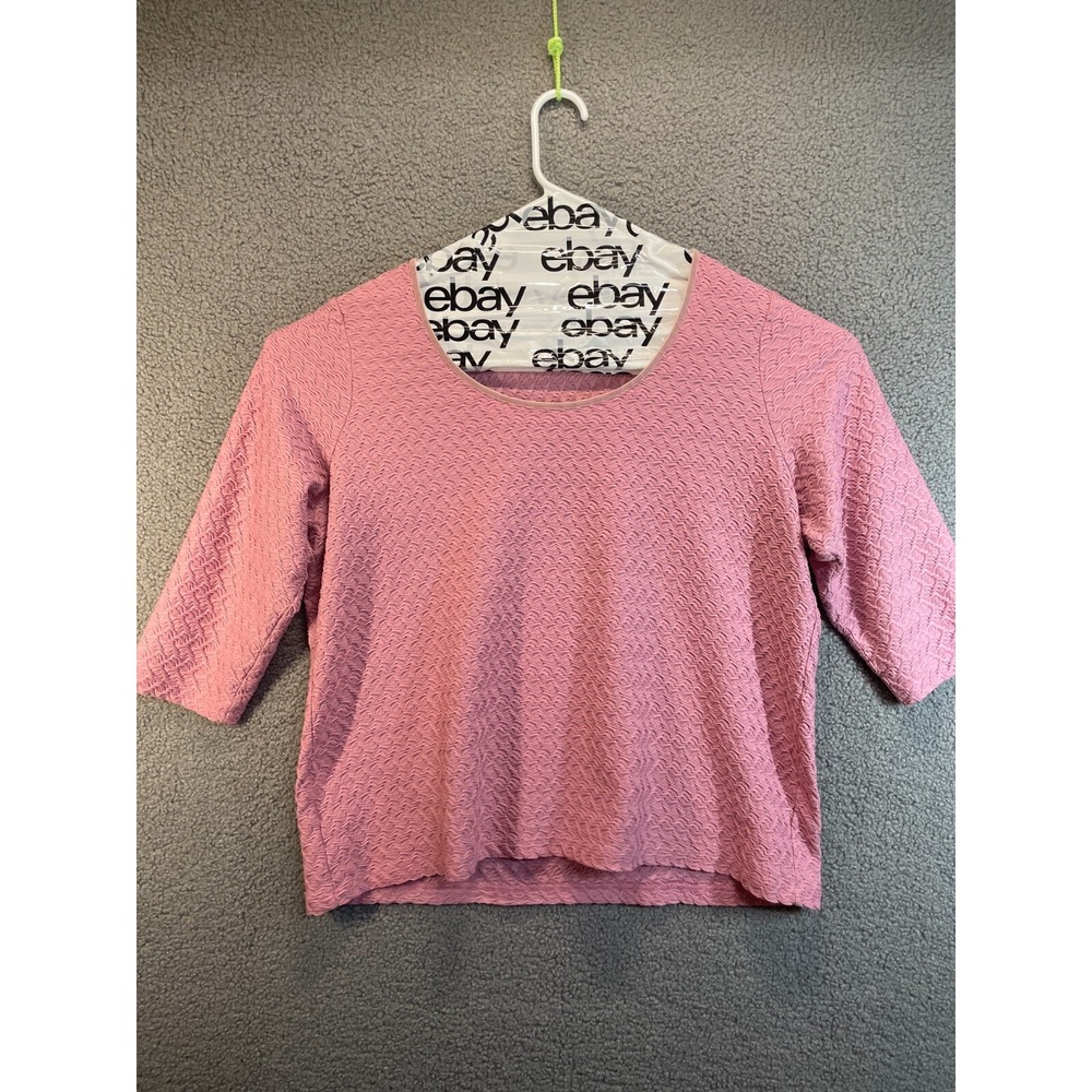 Bay Studio career plus Womens Top Pink Woven Stretch‎ 1X